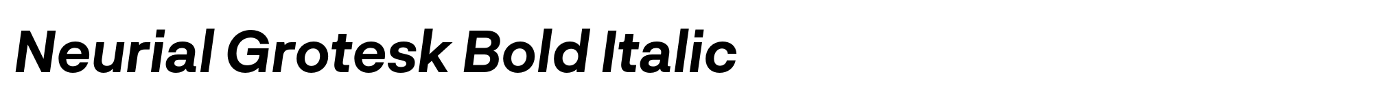 Neurial Grotesk Bold Italic image
